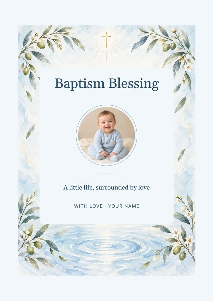 Baptism Blessing template preview