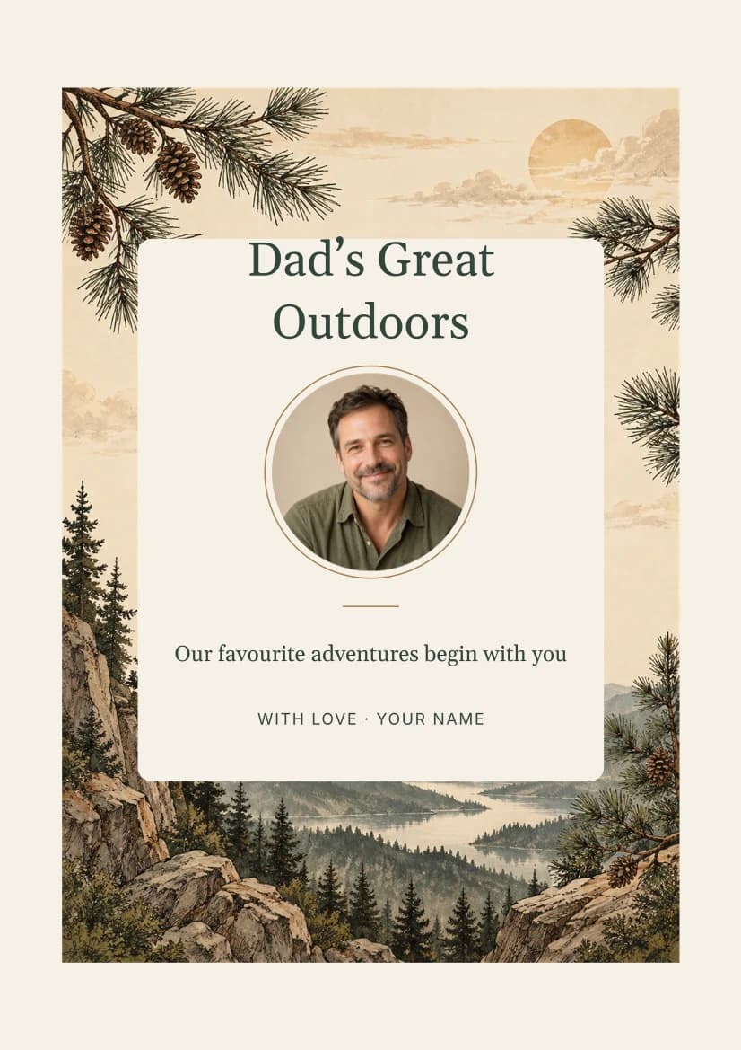 Dad’s Great Outdoors template preview