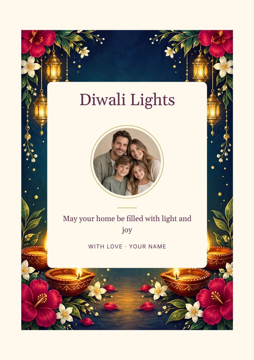 Diwali Lights template preview