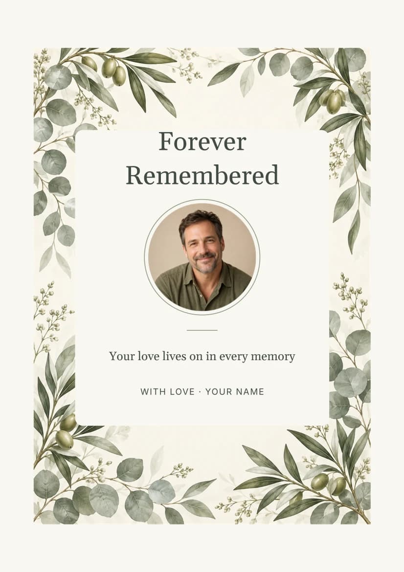 Forever Remembered template preview