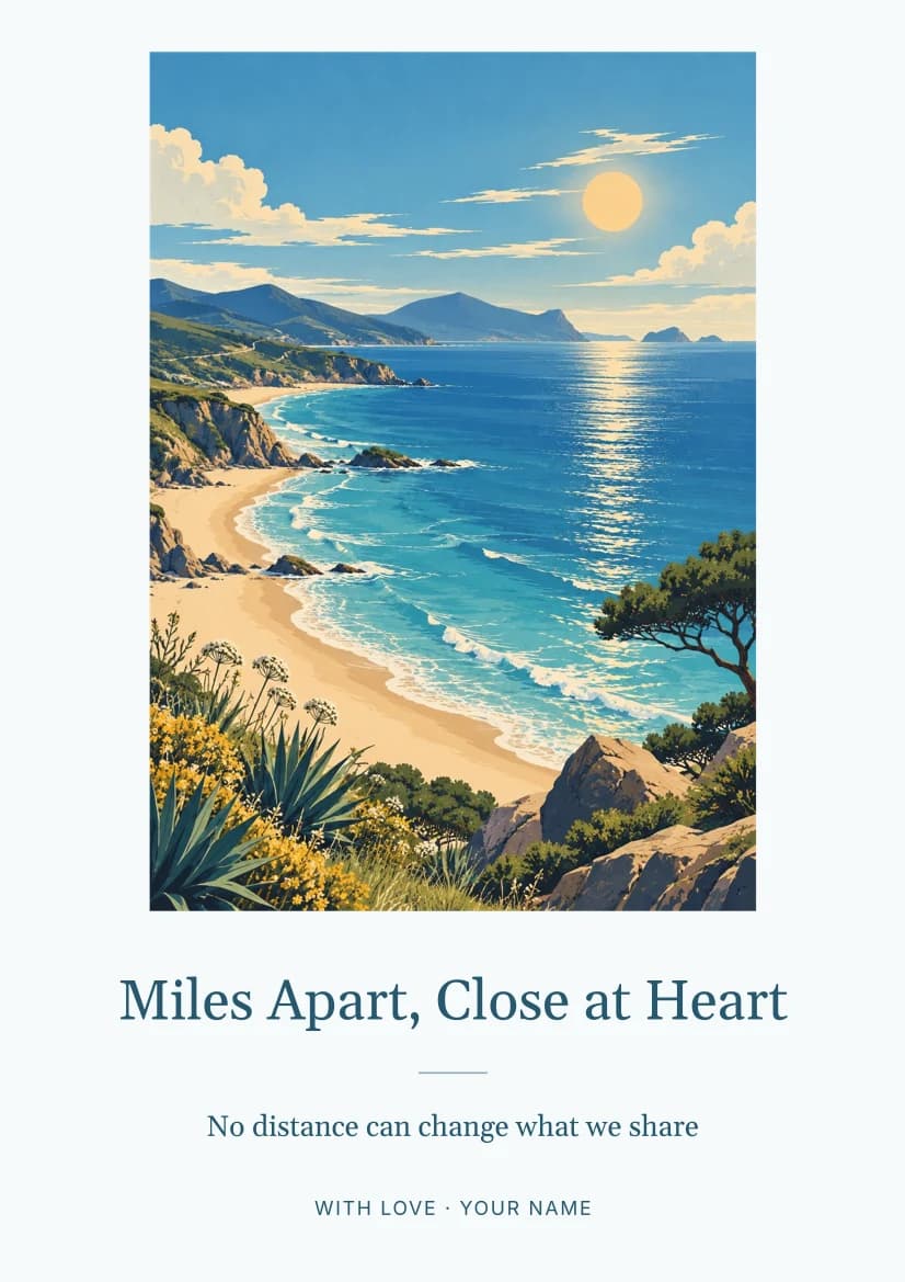 Miles Apart, Close at Heart template preview