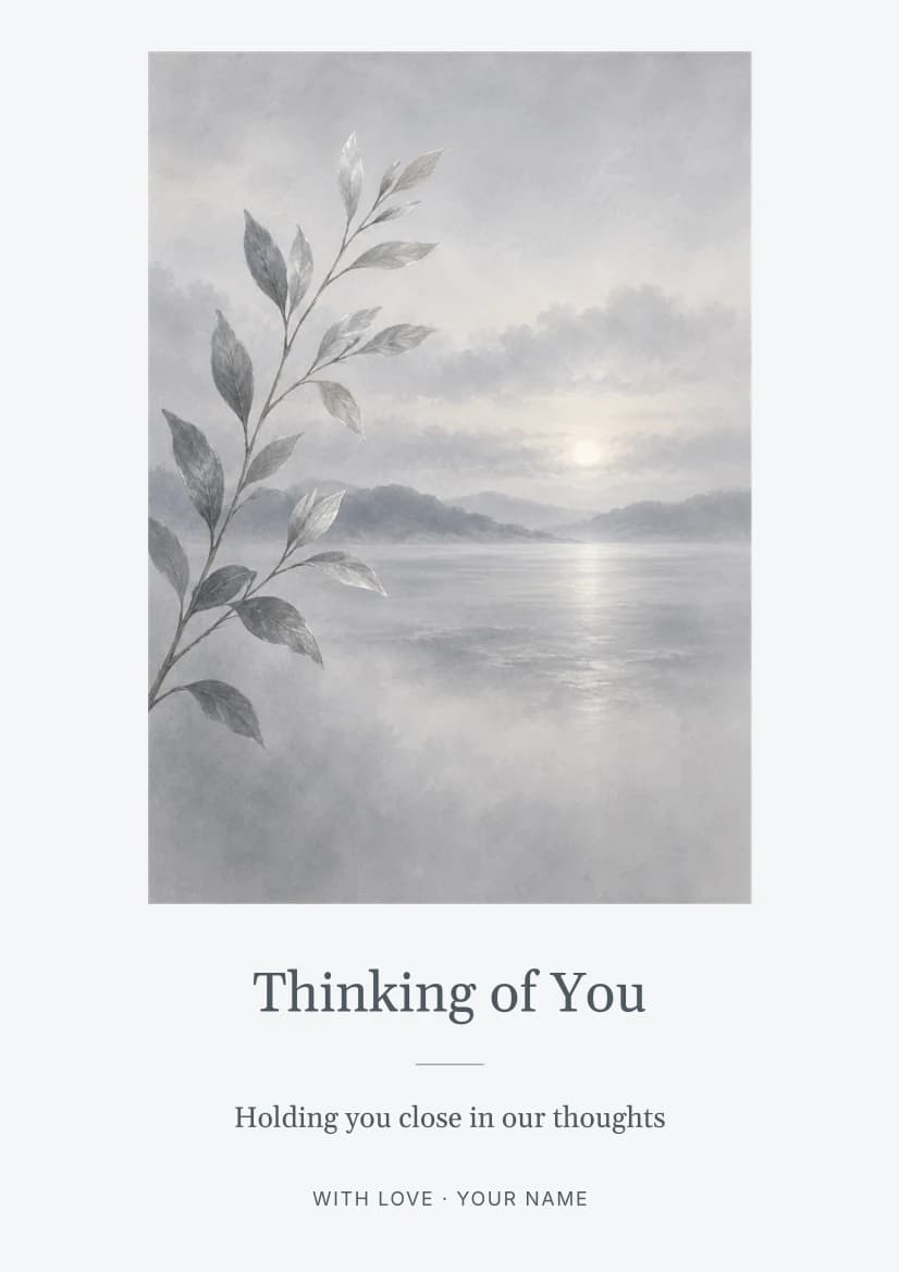 Thinking of You template preview