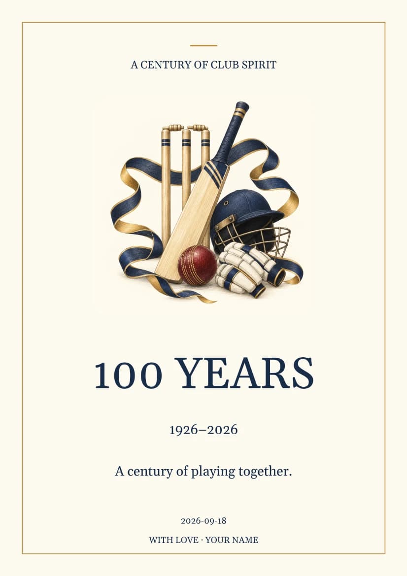 A Century of Club Spirit template preview