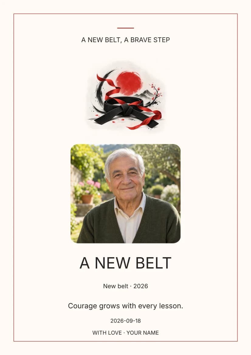 A New Belt, A Brave Step template preview