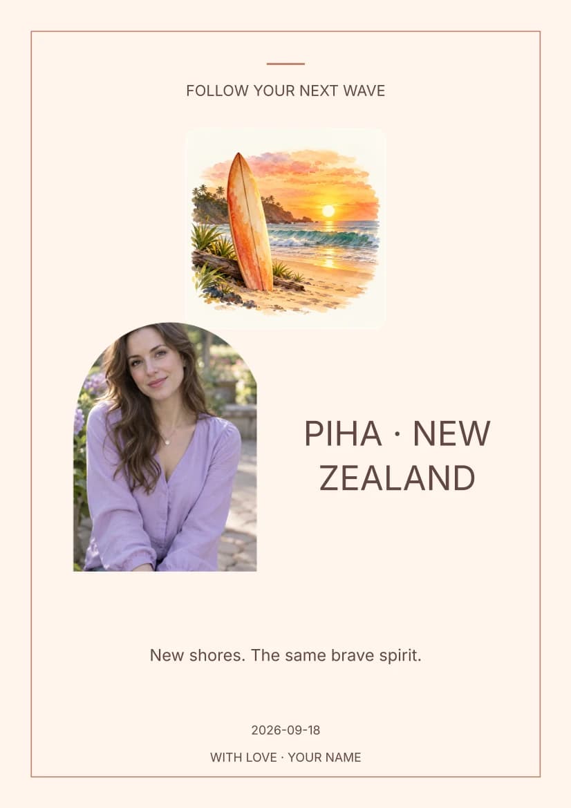 Follow Your Next Wave template preview