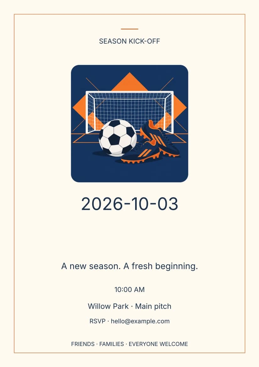 Season Kick-off template preview