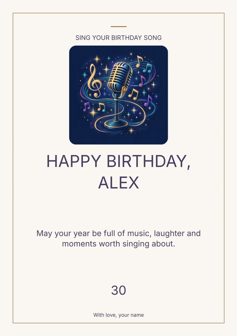 Sing Your Birthday Song