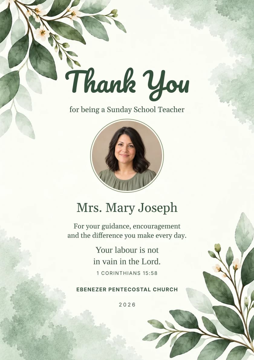 Sunday School · Olive Blossom